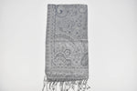 Silver/Grey Pure Silk Paisley and Floral Design Scarves/ Wrap/ Pashmina/Stole/Shawl  200cm x 55cm