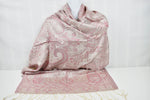 Silver/Grey Pure Silk Paisley and Floral Design Scarves/ Wrap/ Pashmina/Stole/Shawl  200cm x 55cm